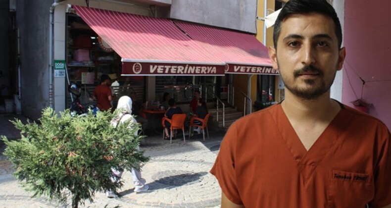 Veteriner hekime sopa ve bıçaklı saldırı