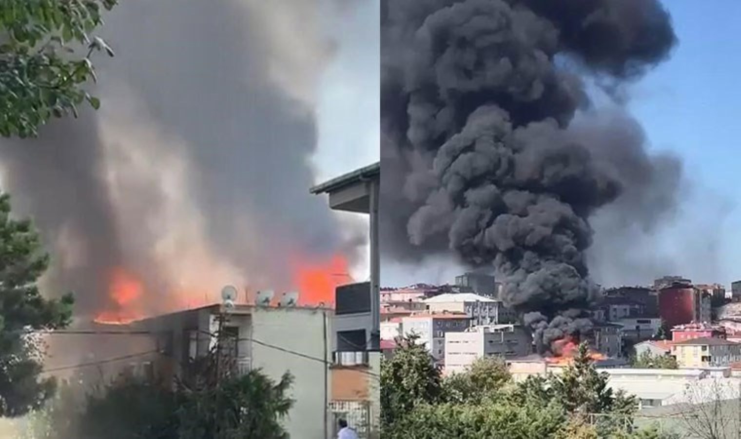 Ataşehir’de çatı yangını
