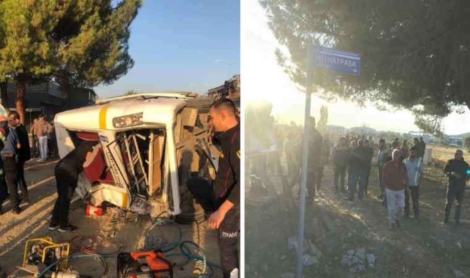 Aydın’da işçi minibüsü devrildi: Yaralılar var!