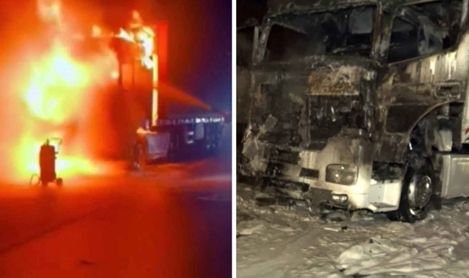 Beylikdüzü’nde panik anları: park halindeki TIR alev alev yandı!