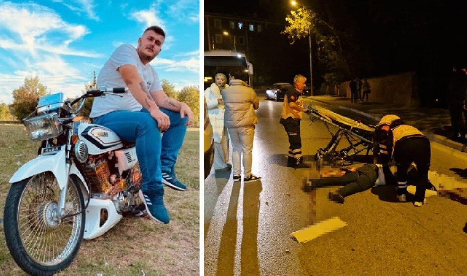 Edirne’de feci kaza: Motosikletten savrulan sürücü otomobilin altında kaldı