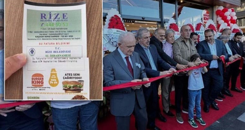 Erdoğan’ın memleketinde ‘Burger King’ krizi: AKP’li belediye faturaya reklam almış!