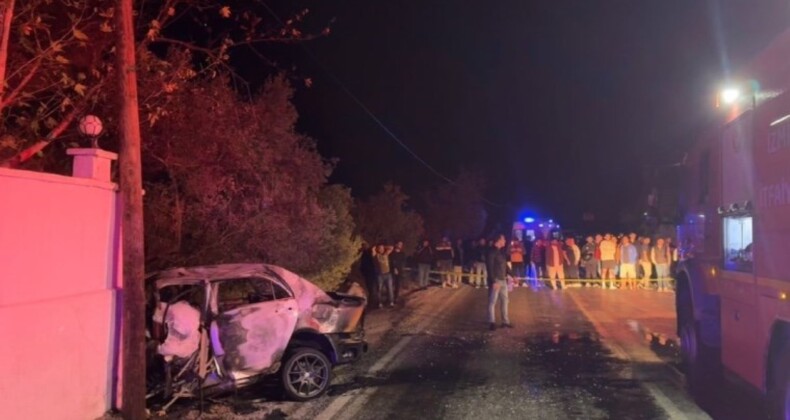 İzmir’de feci kaza… Sürücü yanarak can verdi!