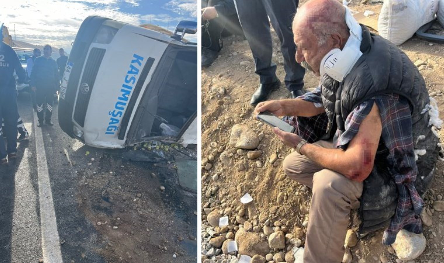 Malatya’da yolcu minibüsü devrildi: 17 yaralı