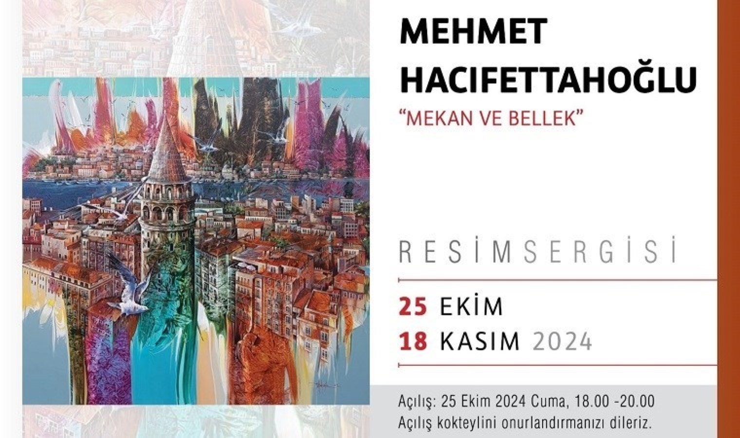 Mehmet Hacıfettahoğlu’nun “Mekan ve Bellek” Sergisi Fırça Sanat Galerisi’nde