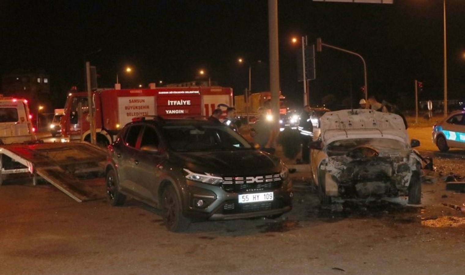 Samsun’da zincirleme trafik kazası: 4 yaralı