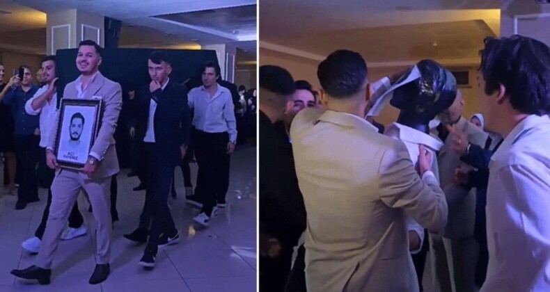 Sarıyer’de düğünde damat tarafından ‘tabutlu’ şaka: ‘Acı kaybımız’ notuyla giriş yaptılar