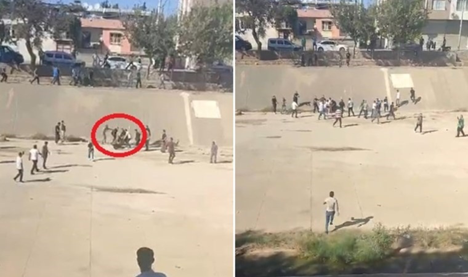 Yakınları ile polise saldıran firari hükümlü, dizinden vurularak yakalandı