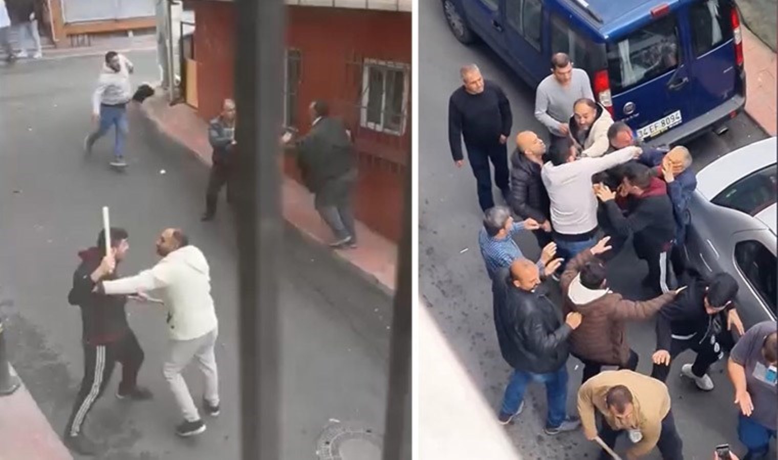 Beyoğlu’nda sopalı park yeri kavgası! Yurttaşlar zor ayırdı