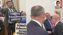 Hazine ve Maliye Bakanı Mehmet Şimşek’e bütçe görüşmelerinde protesto