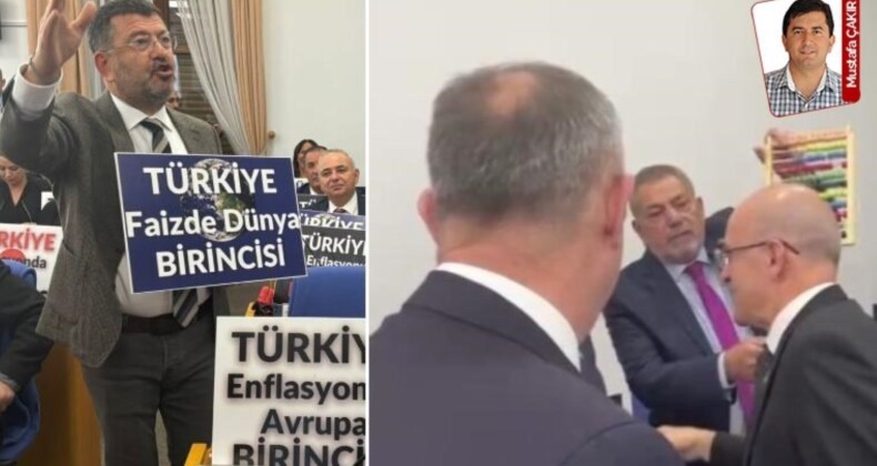 Hazine ve Maliye Bakanı Mehmet Şimşek’e bütçe görüşmelerinde protesto