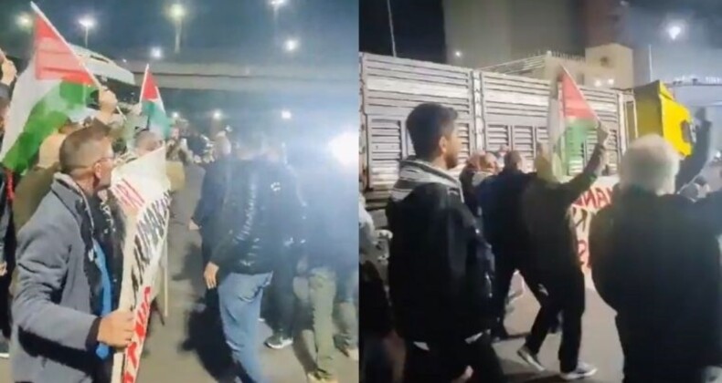 İsrail protestosuna polis engeli: Ambarlı Limanı’nda tepkiler sürüyor