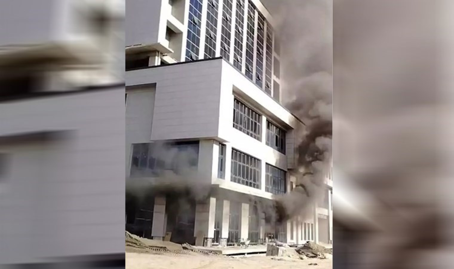 Kahramanmaraş’ta hastane inşaatında korkutan yangın!