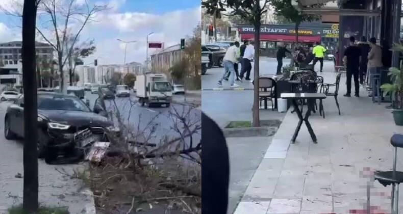 Kaza yaptılar, kavgaya devam ettiler: Polis havaya ateş açtı!