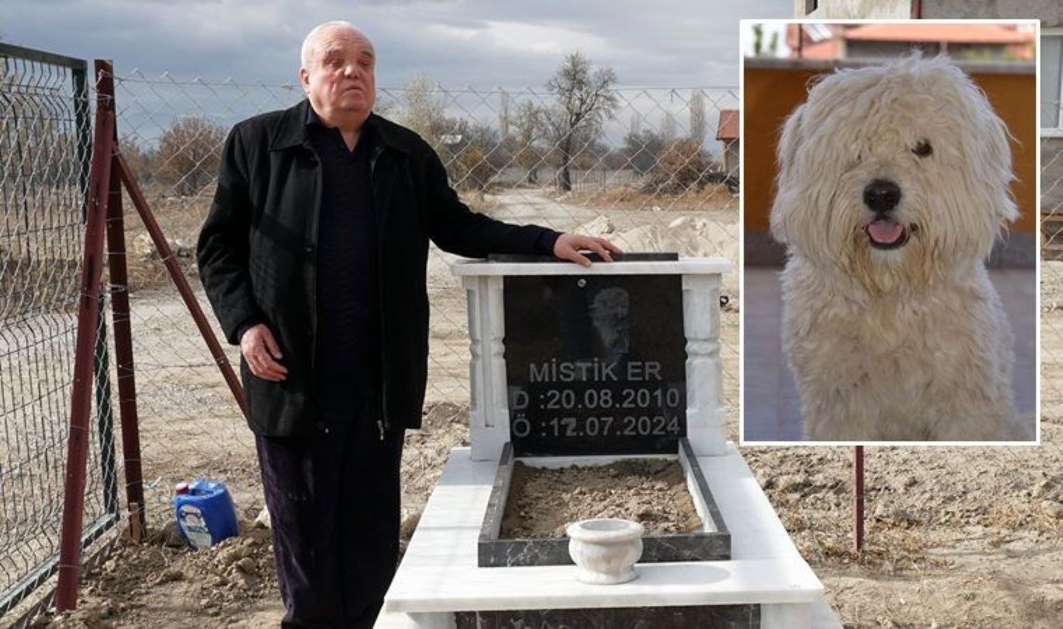 Ölen köpeği için arsa satın alıp mezar yaptırdı: ‘Biz ona, o da bize sevgisini verdi’