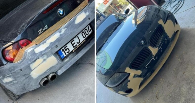 Oto yıkamacıya verdiği lüks otomobili 150 bin TL hasarla geri aldı