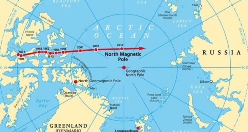 Pusulalar yanıltıyor: Dünya’nın manyetik alanı Rusya’ya doğru kayıyor!