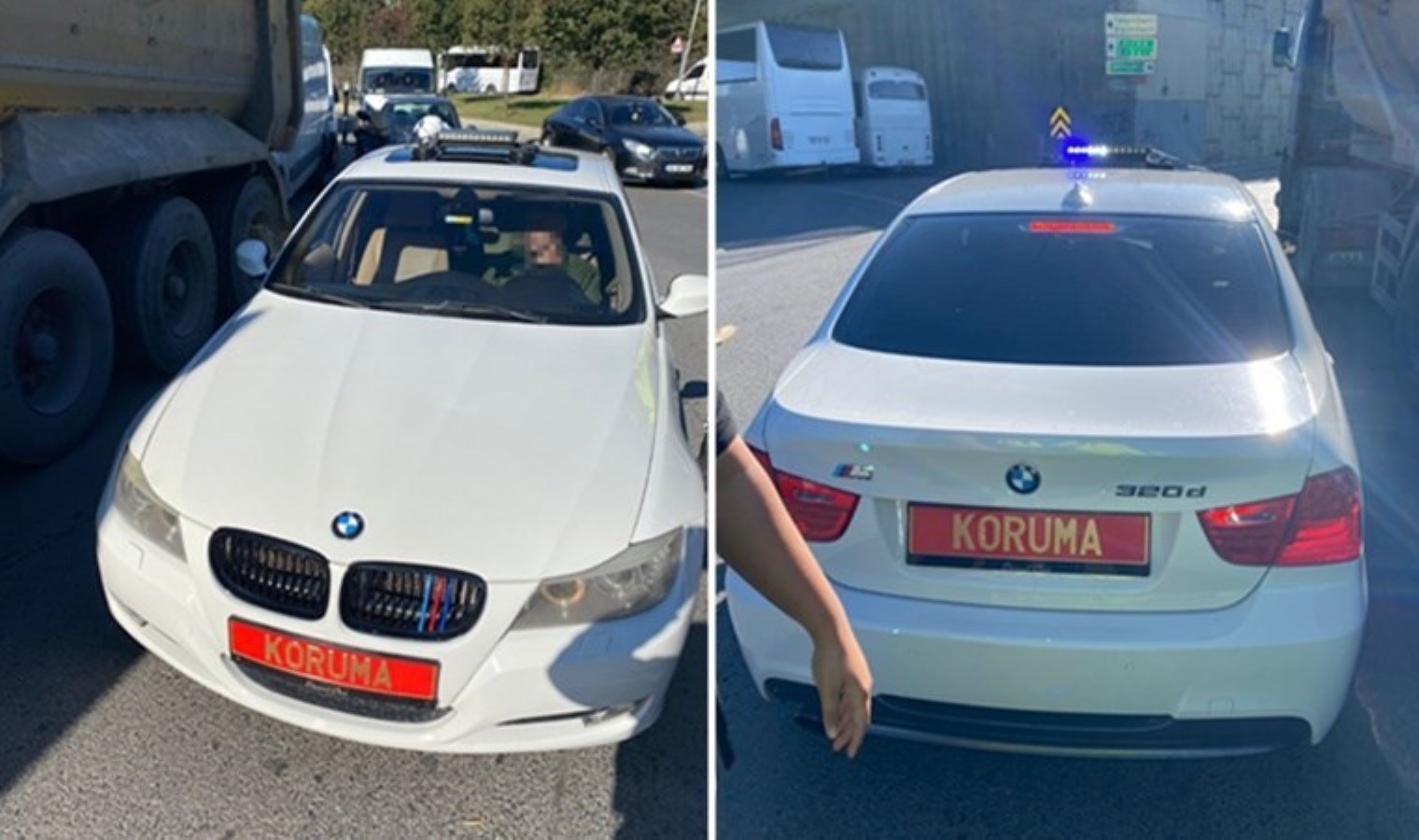 Telsizler, biber gazı, sahte kurum kimlikleri… Çakarlı araçtaki 3 kişi gözaltına alındı