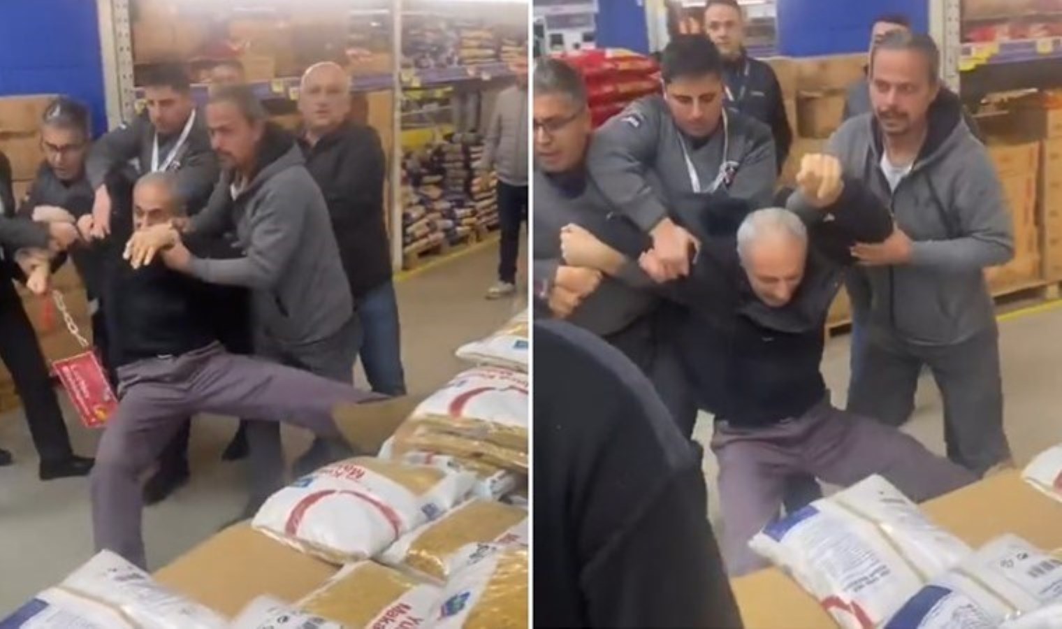 ‘Açız’ diye bağırdı, yaka paça dışarı atıldı!