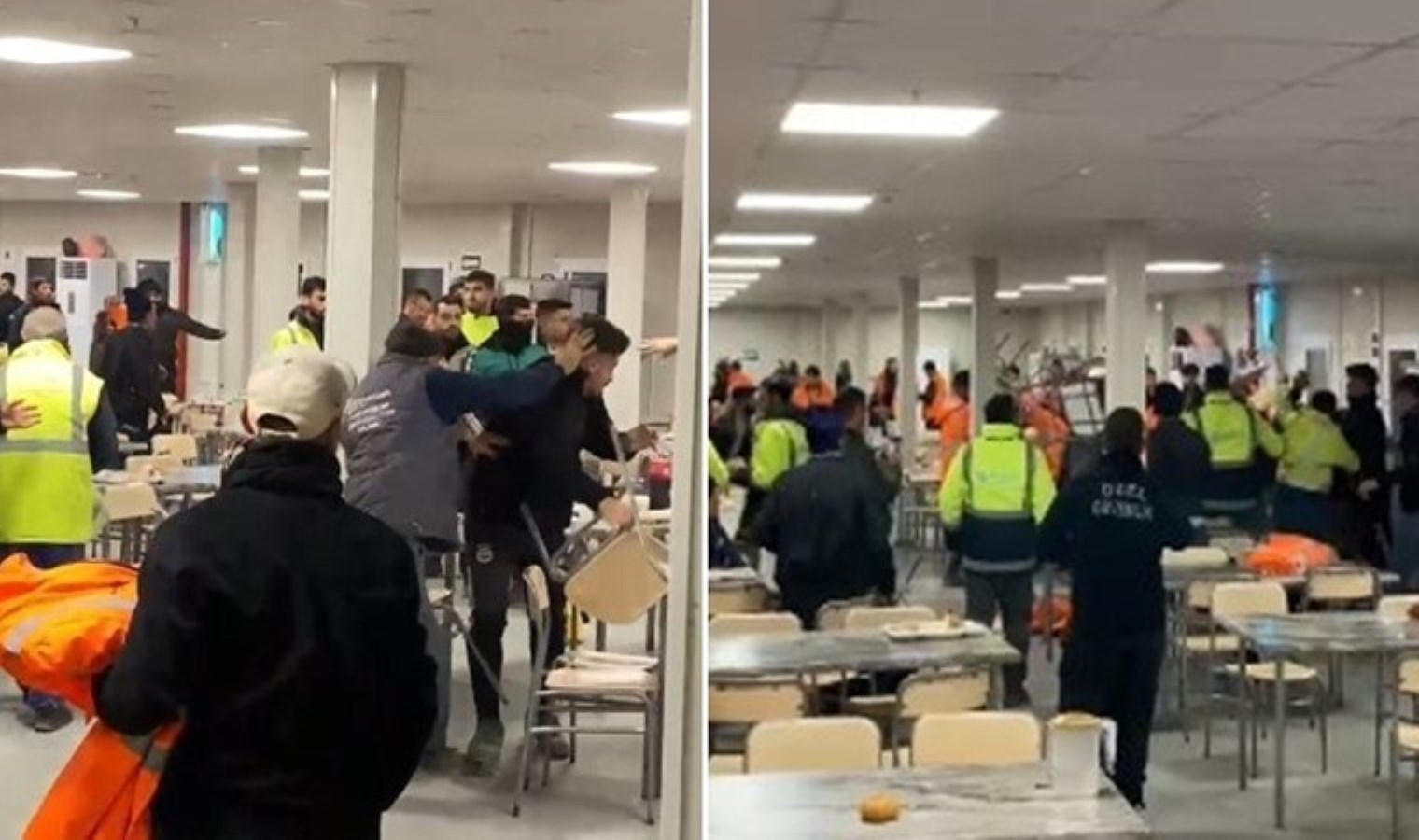 Akkuyu’da işçiler kavga etti: Masayı fırlattılar