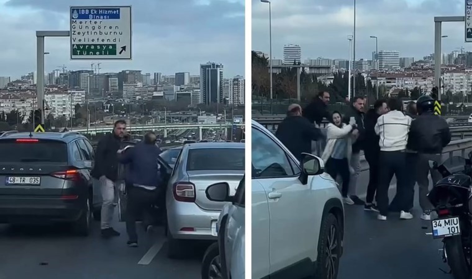 Bakırköy’de sürücülerin ‘yol’ kavgası: Tekme ve yumruklar havada uçuştu!