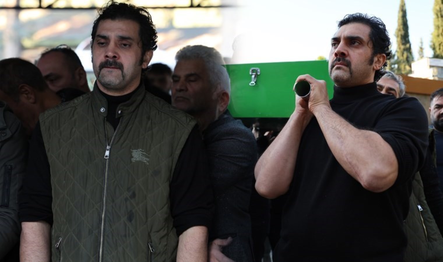 Güçlükle ayakta durdu… Bayhan’ın acı günü: Babası son yolculuğuna uğurlandı