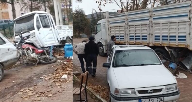 Isparta Yalvaç’ta freni boşalan kamyon mahalleyi birbirine kattı: mucize kurtuluş!