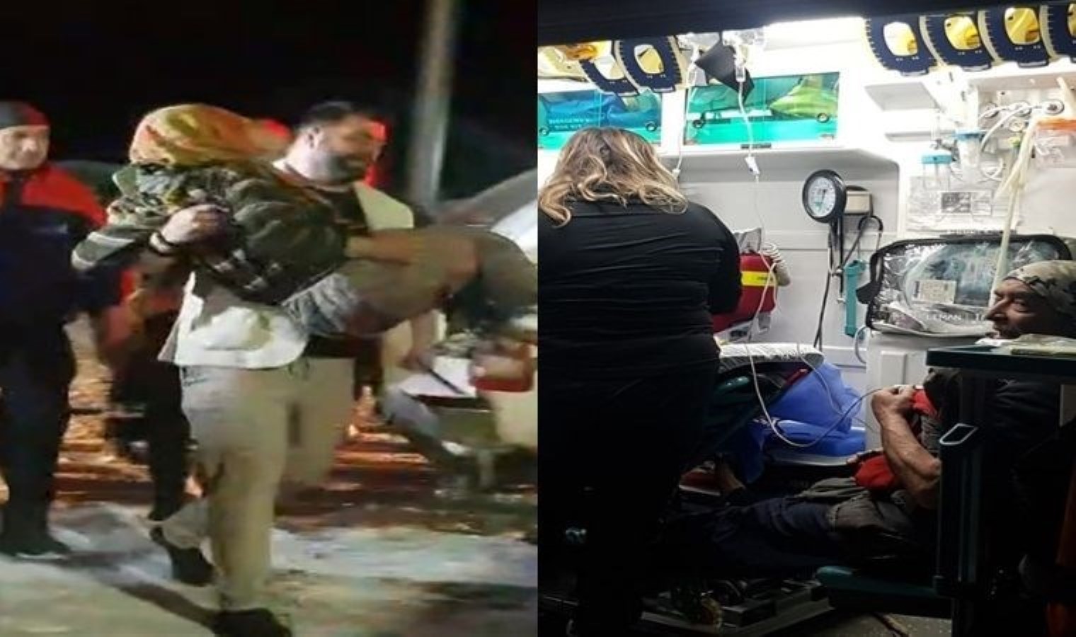 Kuzu ve horozuna sarılmış… Karda mahsur kalan çift kurtarıldı