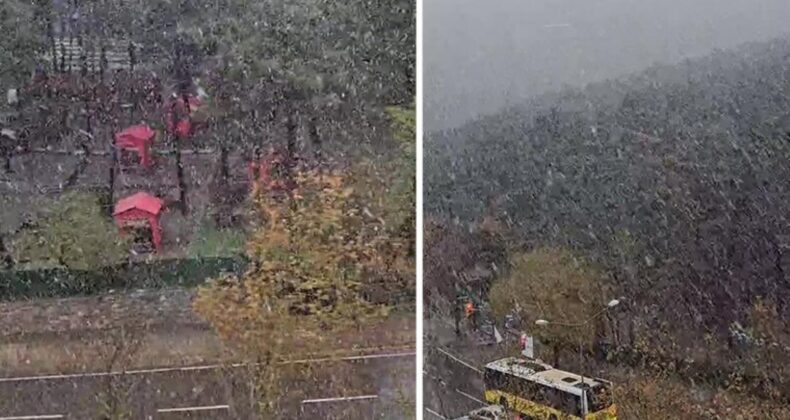 Meteoroloji tarih vermişti: İstanbul’da mevsimin ilk karı yağmaya başladı