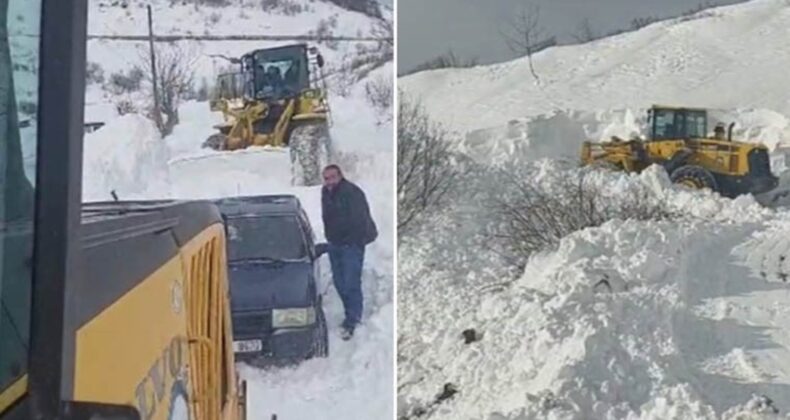 Ordu’nun Korgan ilçesinde karda mahsur kalan yurttaş kurtarıldı