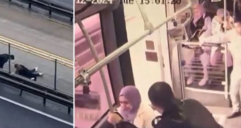 Rögar kapağı kapıyı kırdı, yolcu yola düştü: Metrobüsteki dehşet anları kamerada!