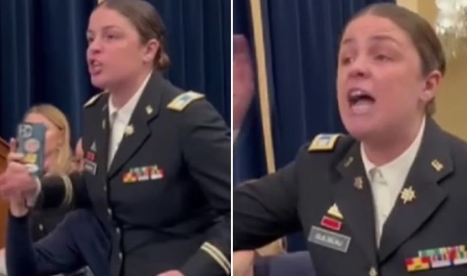 ABD’li eski askerden kongrede ‘İsrail’ protestosu! ‘Çocukları diri diri yakıyor; Filistin’e özgürlük’