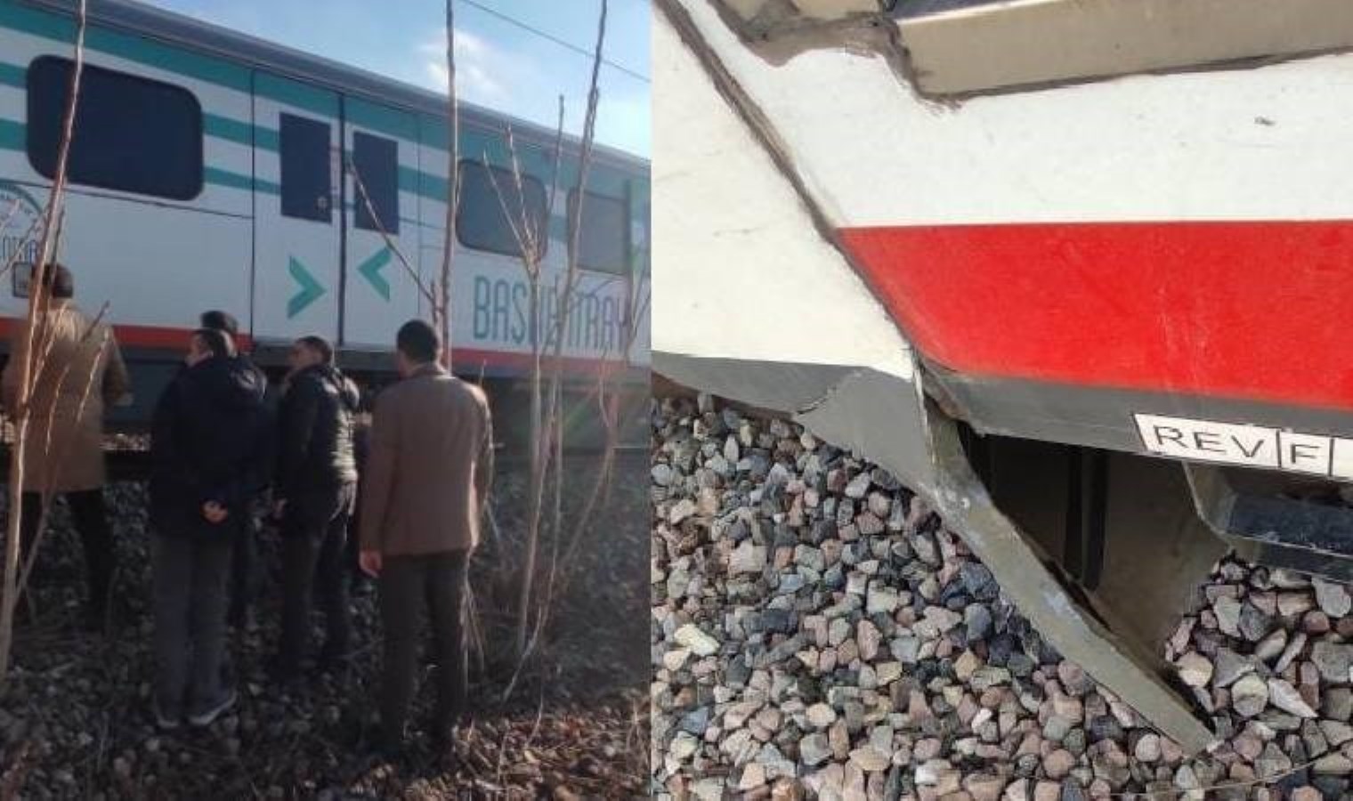 Ankara’da tren kazası… Raylara düşen kayaya çarptı!