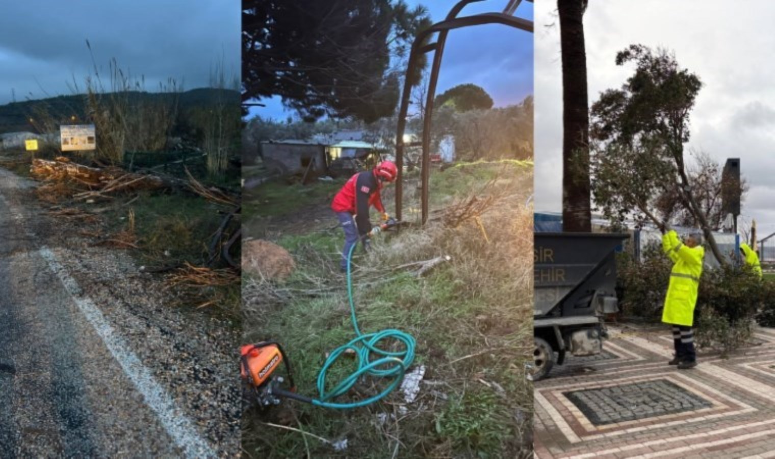 Balıkesir’i fırtına vurdu: Çatı ve tabelalar uçtu, ağaçlar devrildi!