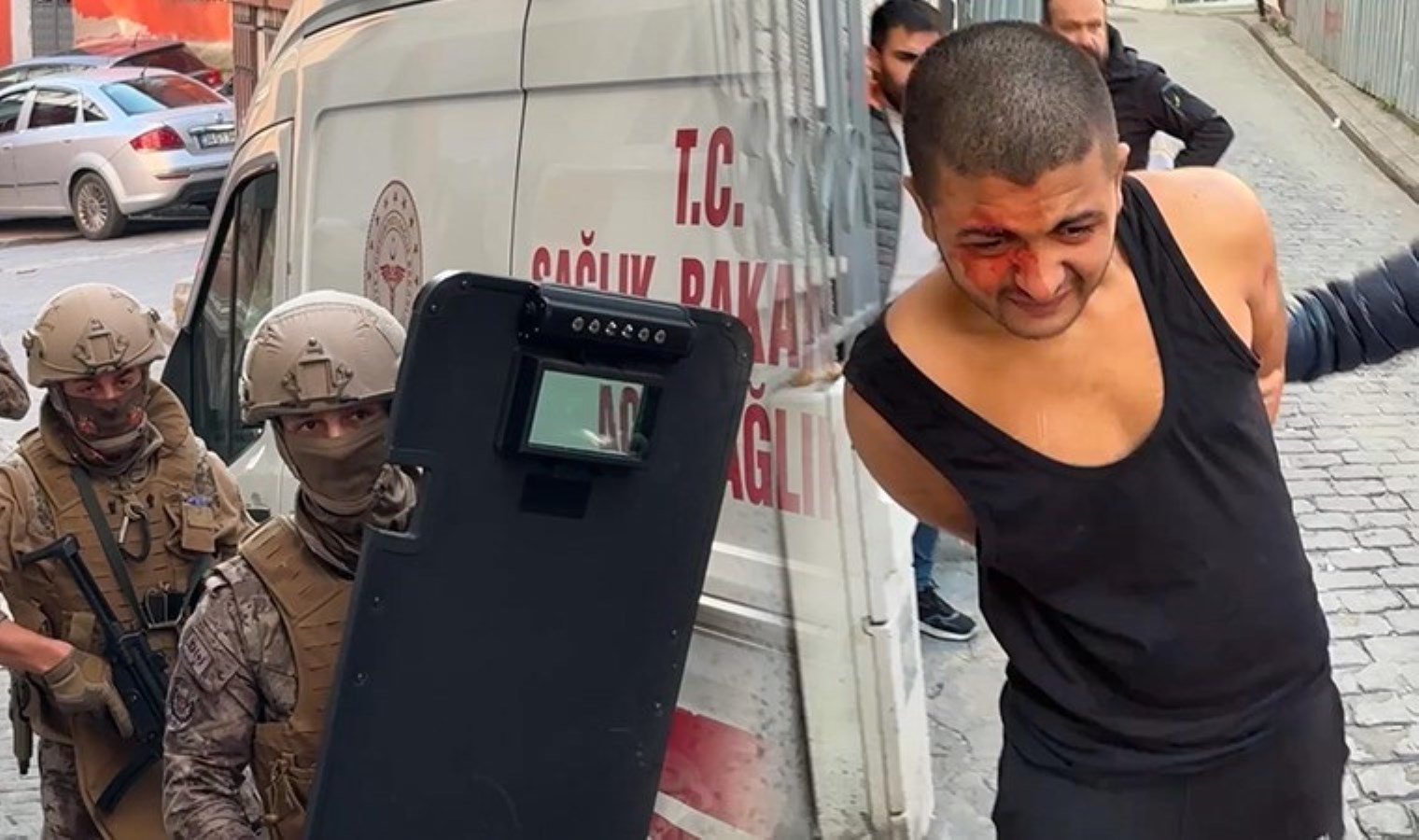 Beyoğlu’nda hareketli dakikalar… Boğazına bıçak dayadı, Özel Harekat polisi operasyonla müdahale etti!
