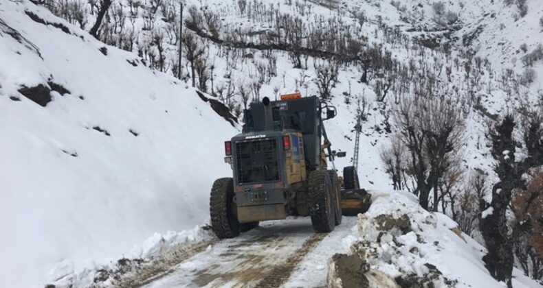 Diyarbakır’da kar nedeniyle kapanan mahalle yolları açıldı