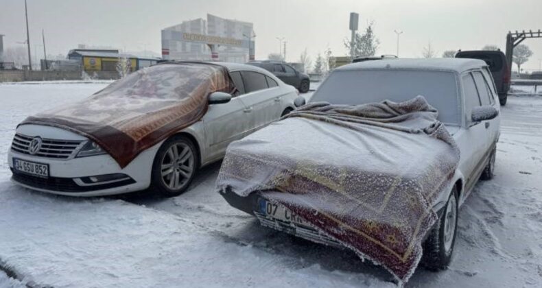 Dondurucu soğuk esareti… Ağrı buzla kaplandı!