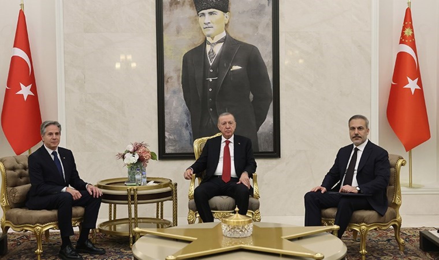 Erdoğan Ankara’ya gelen ABD Dışişleri Bakanı Blinken’ı kabul etti: Görüşme Esenboğa’da