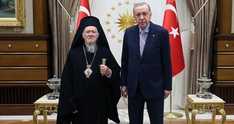 Erdoğan, Rum Fener Patriği Bartholomeos’u kabul etti