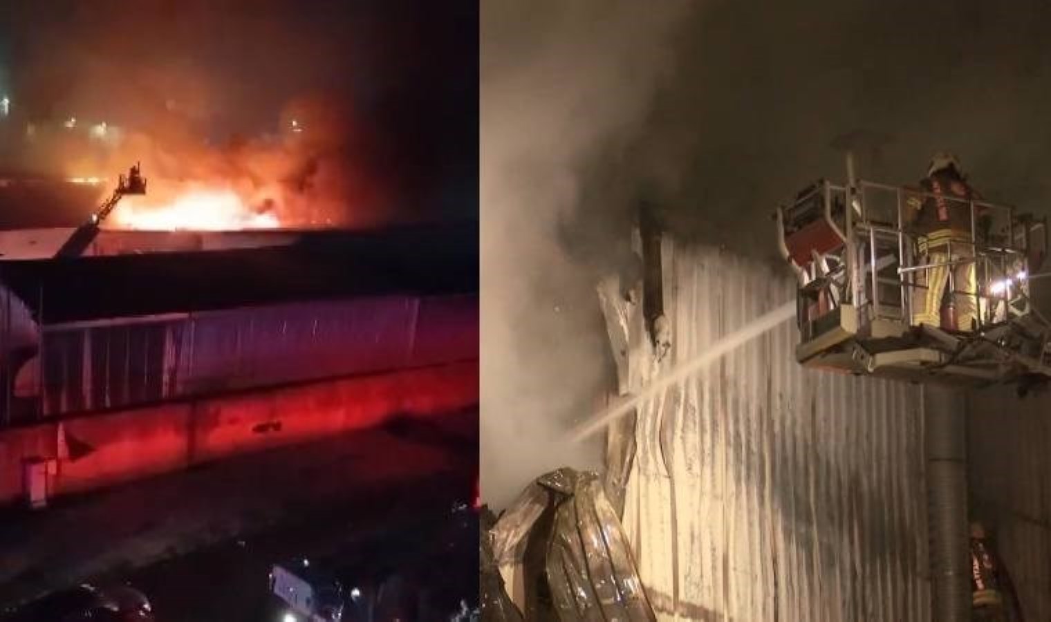 Esenyurt’ta çatal ve kaşık fabrikasında yangın!