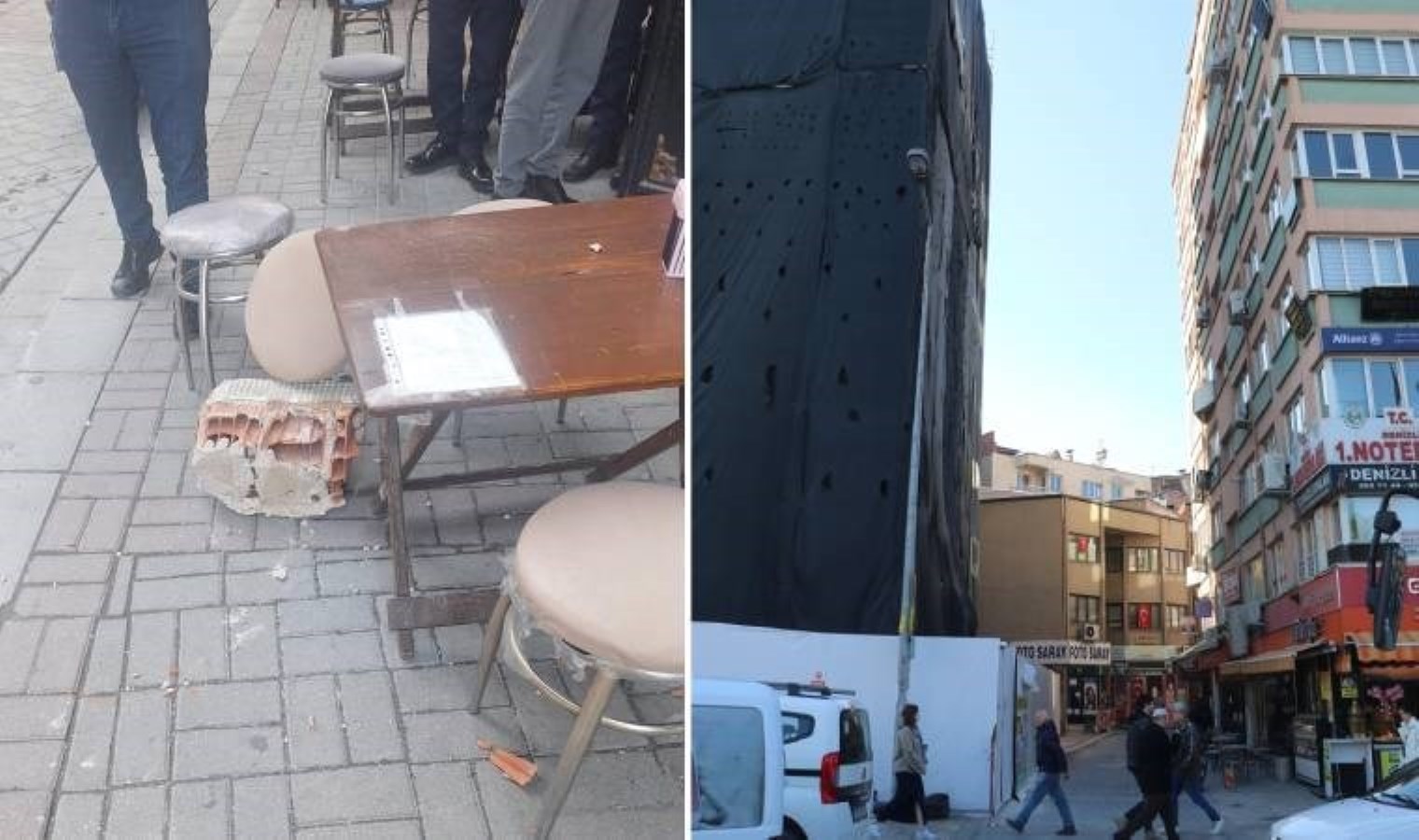 Faciadan dönüldü… Sokağa beton parçaları düştü!