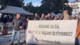 Hopa’da asgari ücret protestosu: “Biz bu asgari ücreti kabul etmiyoruz, bu parayla Mehmet Şimşek yaşasın”