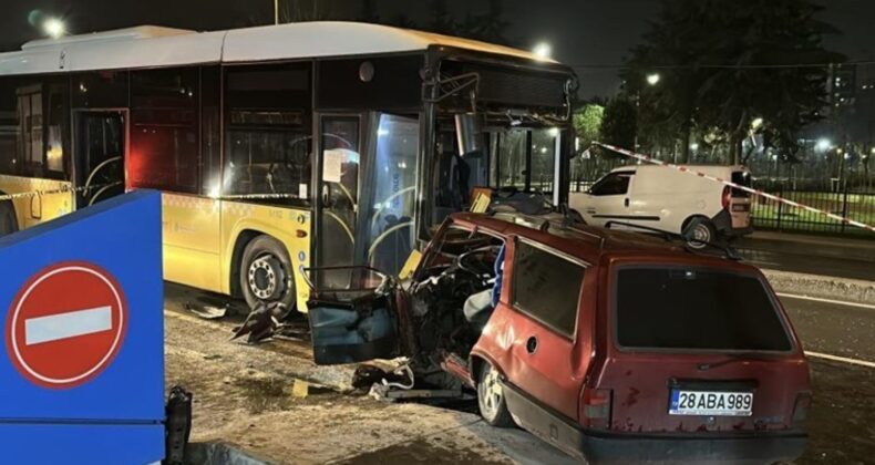 İETT ile otomobil kafa kafaya çarpıştı: 2 kişi hayatını kaybetti!