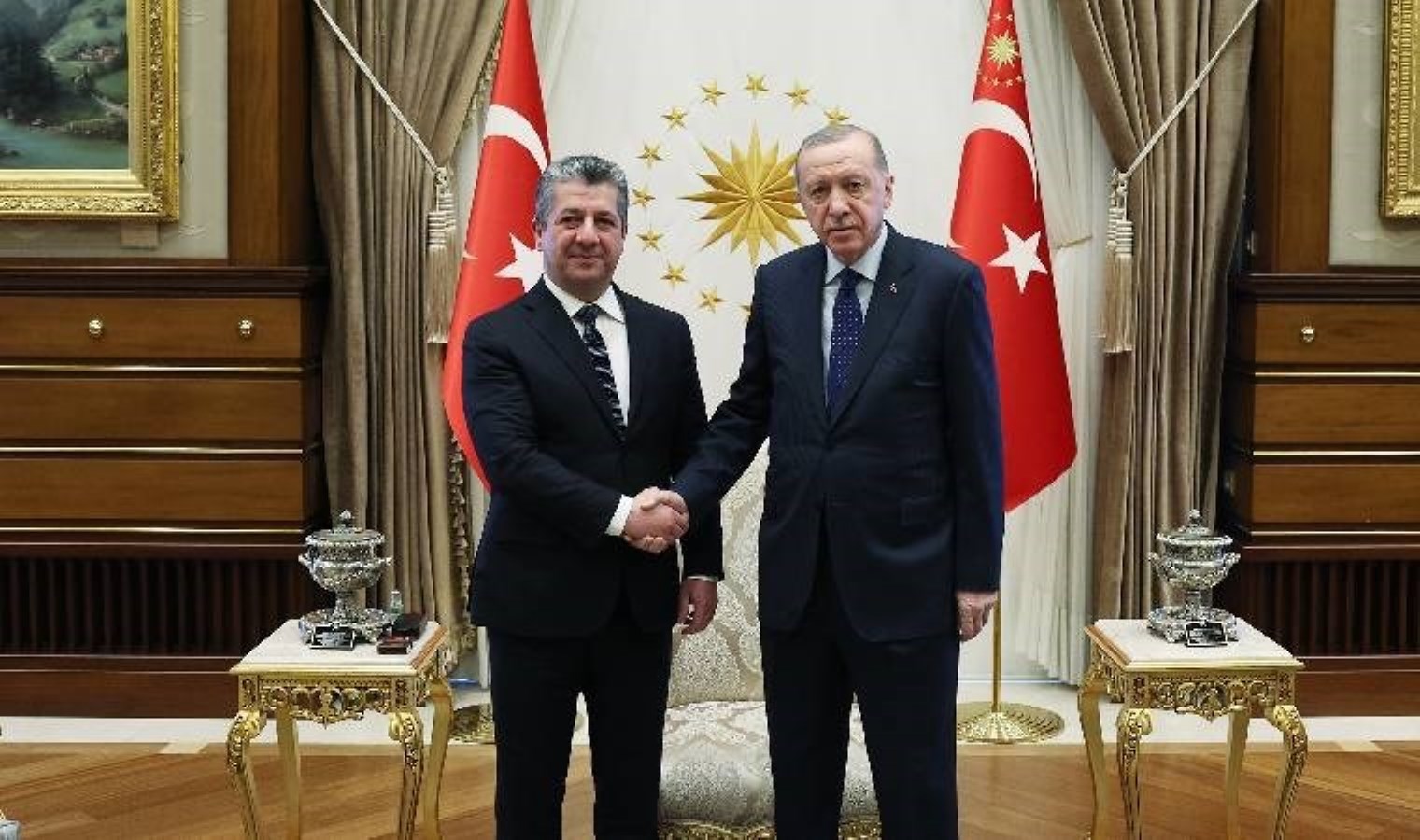 IKBY Başbakanı Barzani Ankara’da… Erdoğan ile bir araya geldiler!