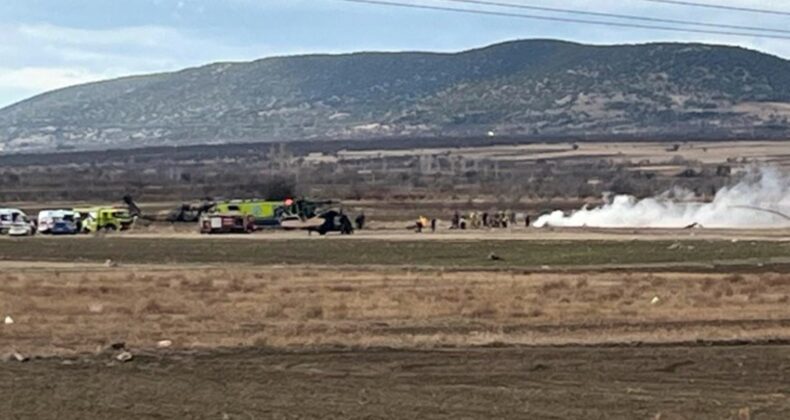 Isparta’da akaryakıt istasyonunun yanına askeri helikopter düştü: 5 asker şehit!