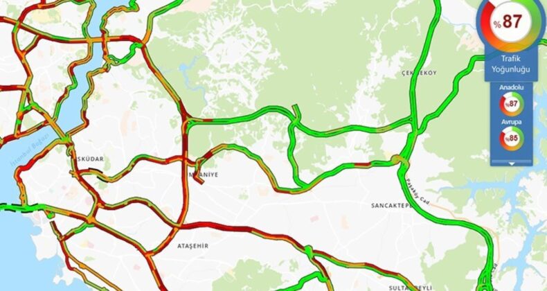 İstanbul trafik çilesi: Yağmur ve iş çıkışı trafiği durdurdu!