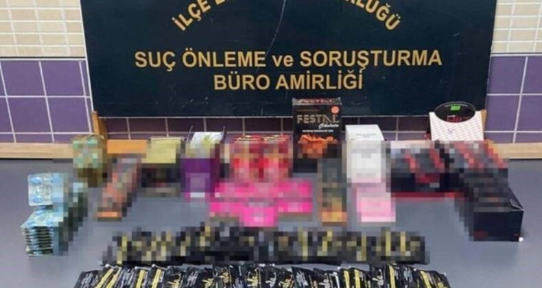 Kaçak içki ve sahte cinsel gücü artırıcı haplar ele geçirildi