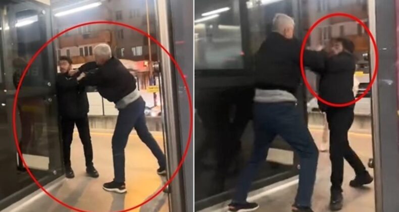 Metro istasyonunda tekmeli yumruklu saldırıya uğradı!