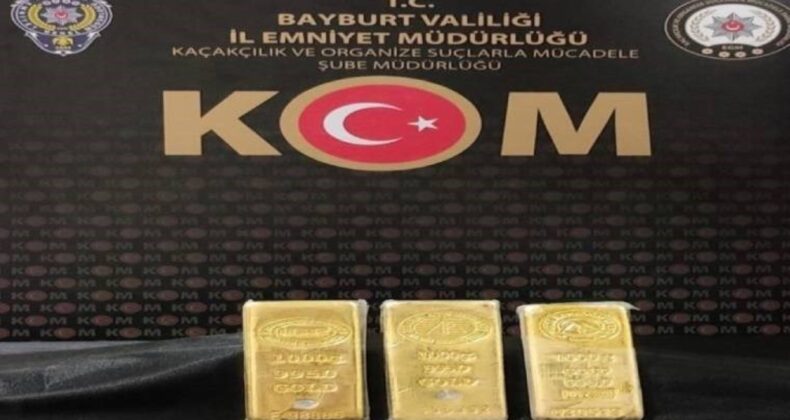 Piyasa değeri 10 milyon… 3 külçe altın ele geçirildi