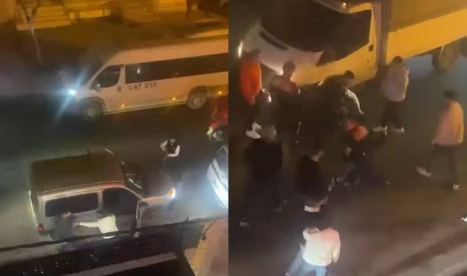 Saniye saniye kaydedildi… Kaza yaptılar, tekme ve yumrukla birbirlerine girdiler!